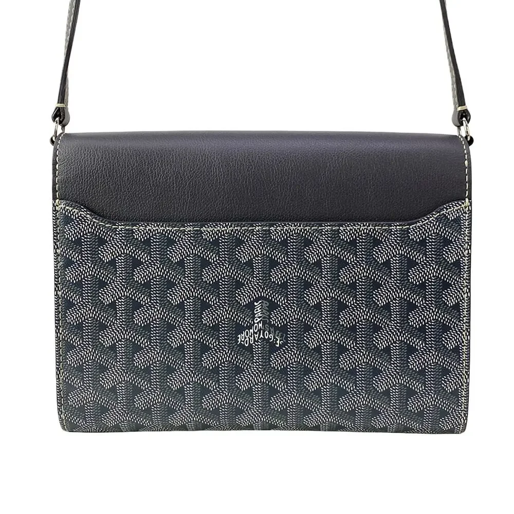 Goyard Chypre Shoulder Bag Coated Canvas Leather